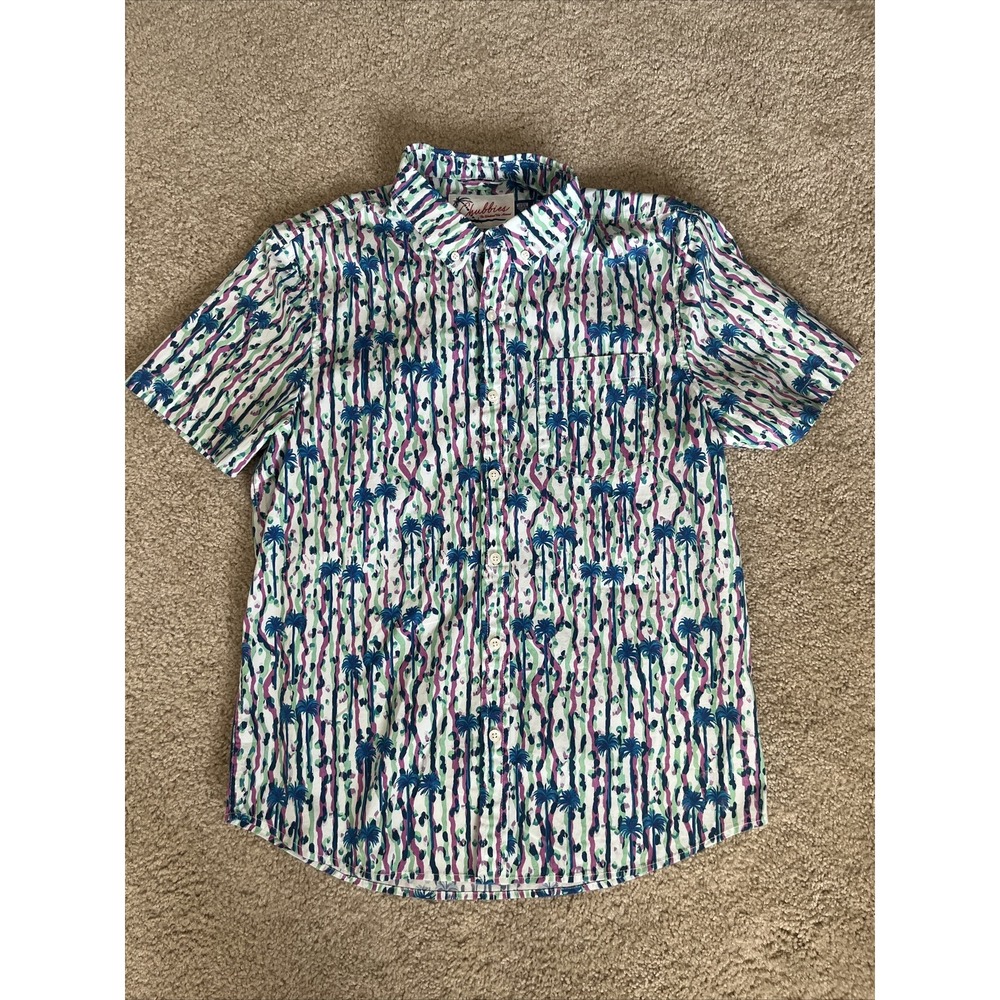 Chubbies Mens Medium 90's Tropical Vintage Button Camp Shirt EUC